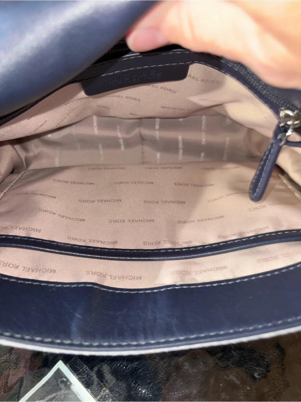 NWOT Michael Kors Cooper Large Denim School Satchel